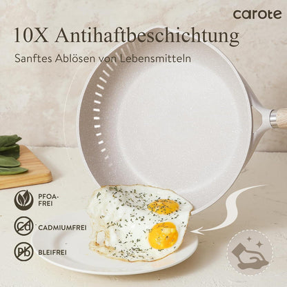 CAROTE Topfsets Pfannenset 6-Teilig Antihaft Induktion