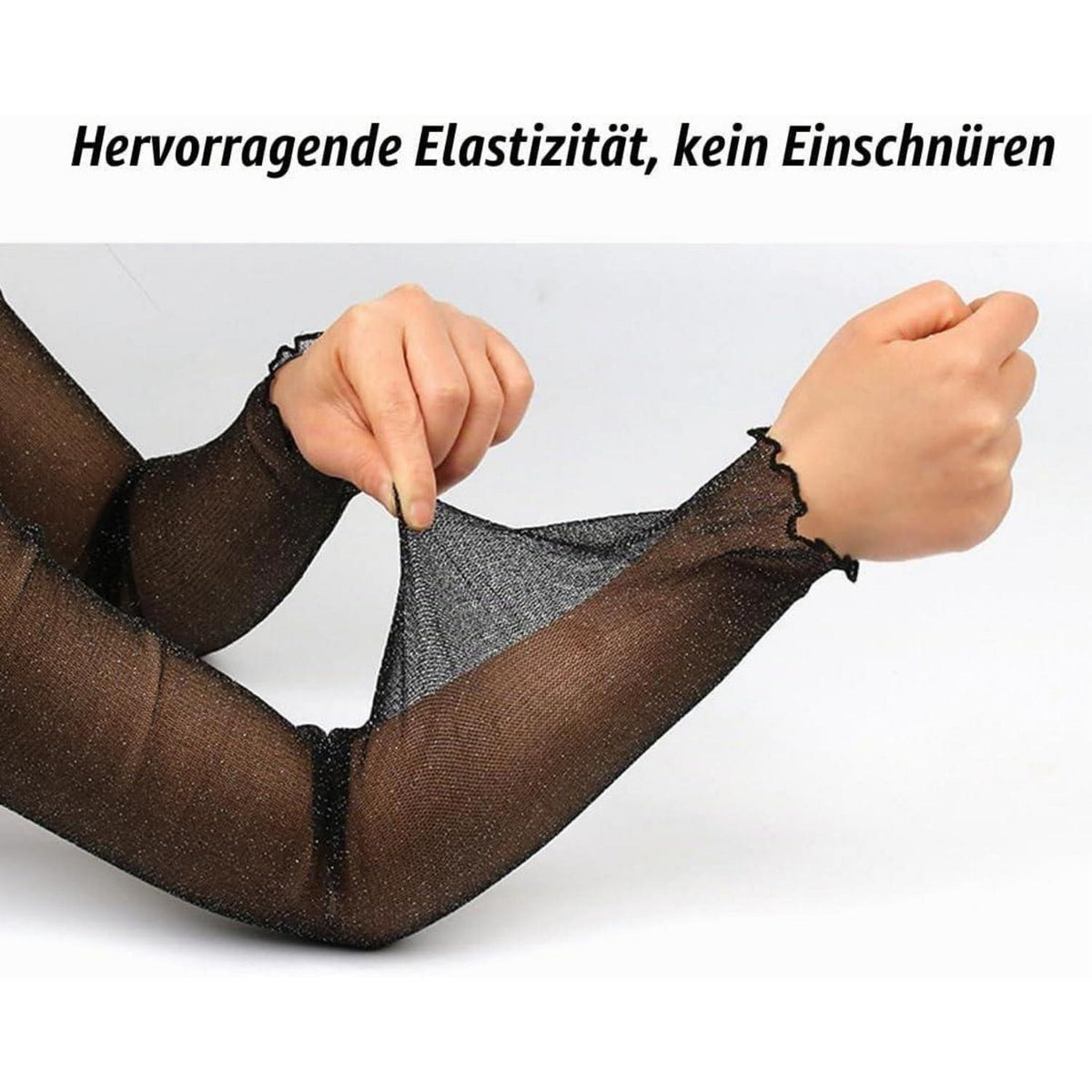 Damen Armstulpen Spitze Mesh Lang Weiß Rosa Schwarz Sonnenschutz