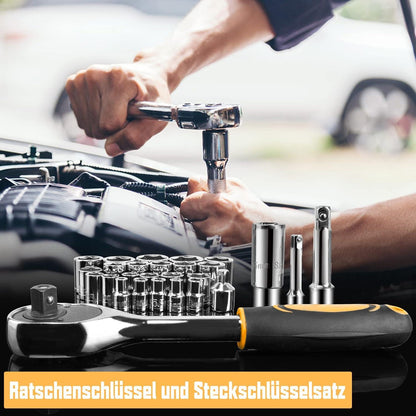 Werkzeugkoffer 257 tlg Schraubenzieher Ratsche Set Steckschlüsselsatz