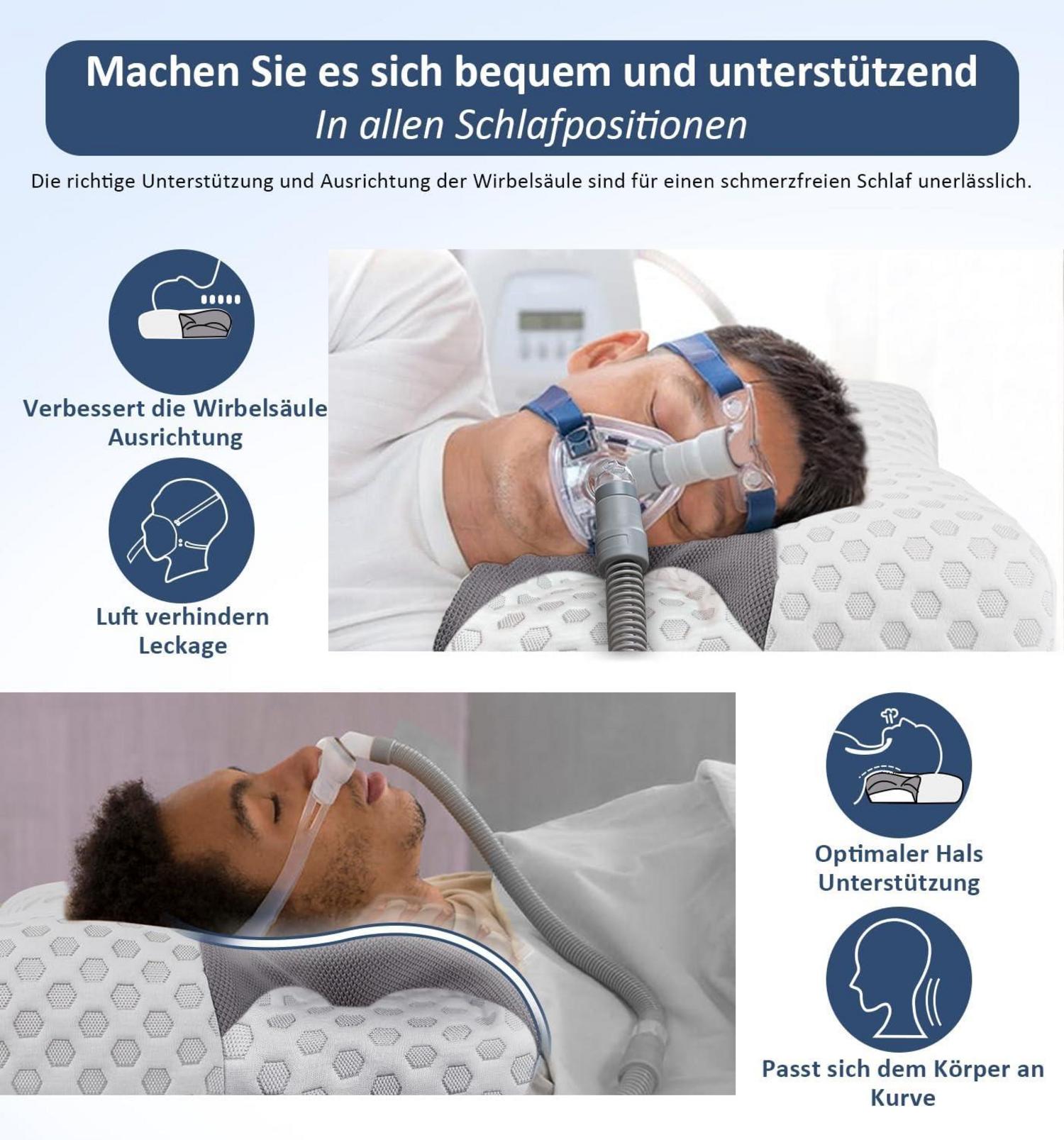 CPAP-Kissen für Seitenschläfer - Memory Foam Nackenstützkissen