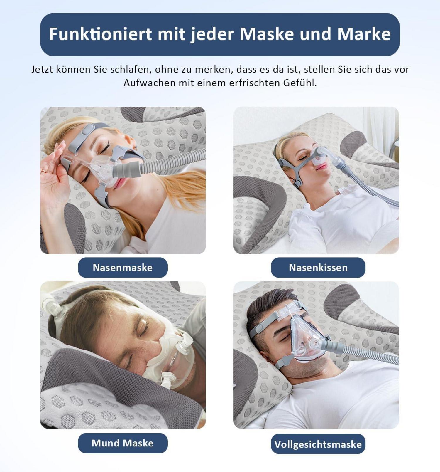 CPAP-Kissen für Seitenschläfer Memory Foam Schlafapnoe 02 Standard
