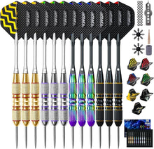 Profi Steeldarts mit Metallspitze, 12 Stück im Dart Case