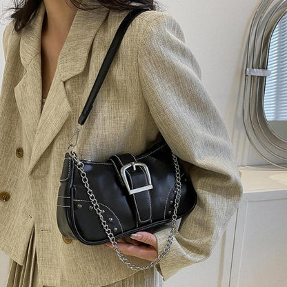 Damen Umhängetasche Klein Leder Hobo Schultertasche Vintage Y2k