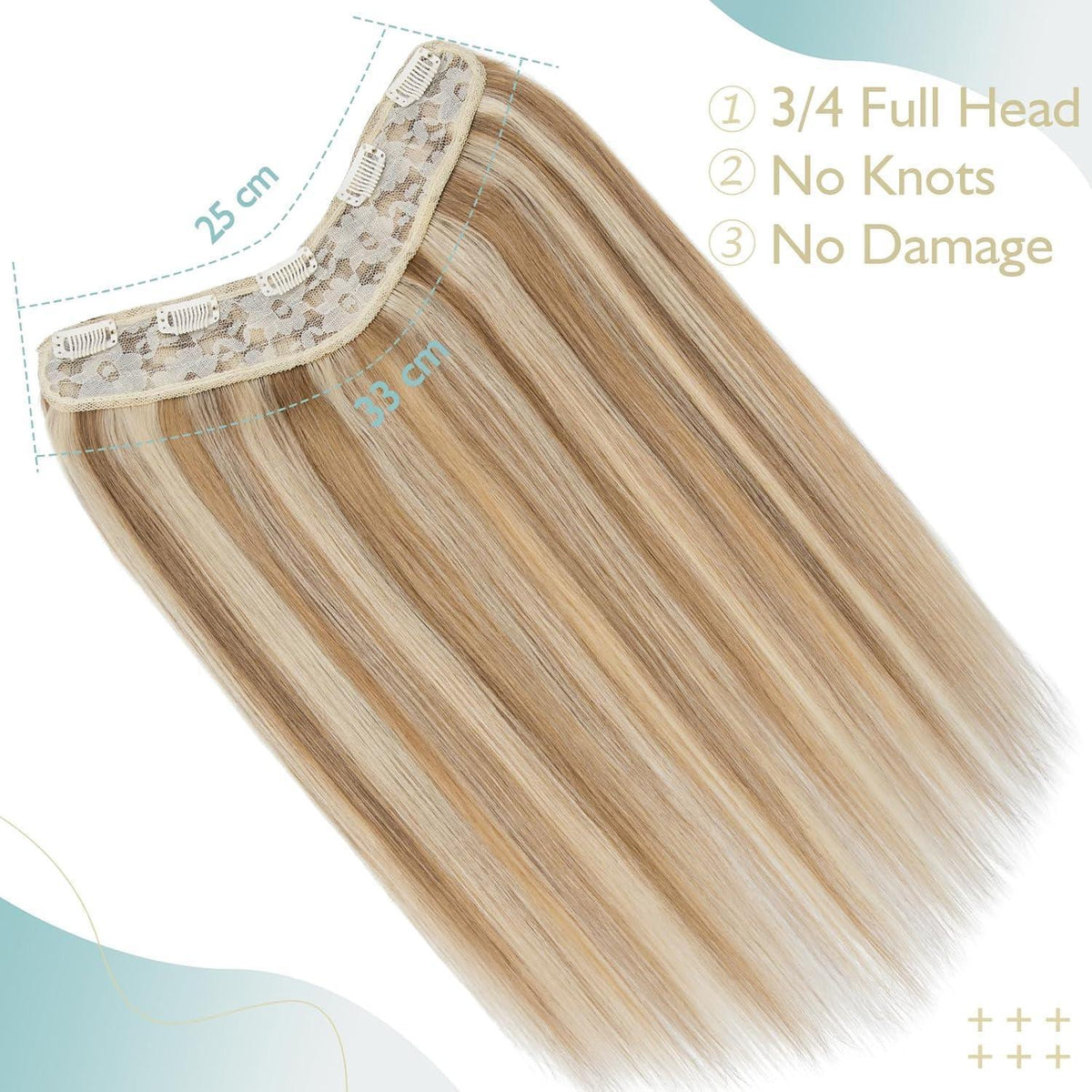Blond Balayage Clip-in Echthaarverlängerung 35 cm