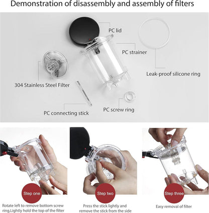 CNGLASS Glas Teekanne 750ml mit herausnehmbarem Sieb und Knopfdruck-Filter