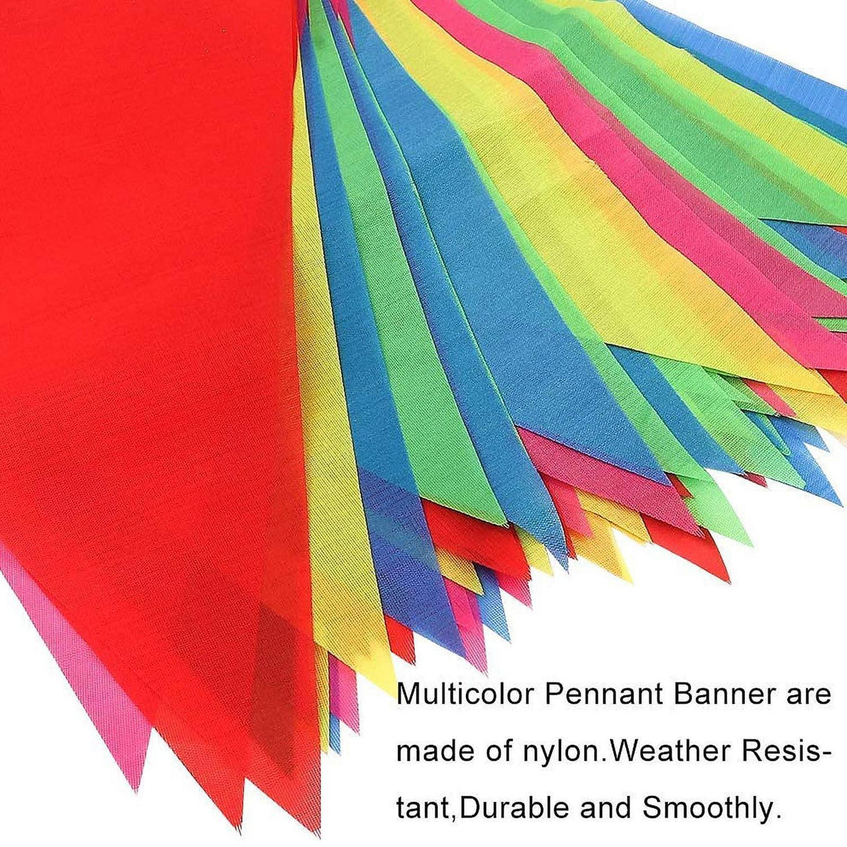 240m Wimpelkette – 450 buntes Flaggenbanner für Party & Deko