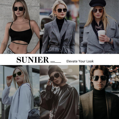 Sonnenbrille Damen Polarisiert Retro Metallrahmen UV400