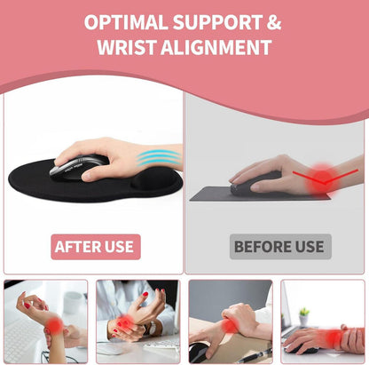 Ergonomisches Gelkissen Mousepad mit Handauflage Rosa