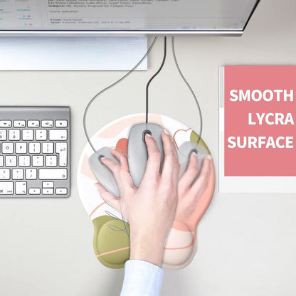 Ergonomisches Gelkissen Mauspad mit Handauflage Rosa PU Unterseite