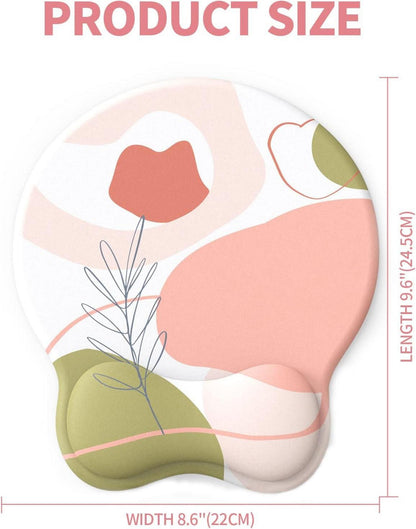 Ergonomisches Gelkissen Mauspad mit Handauflage Rosa PU Unterseite