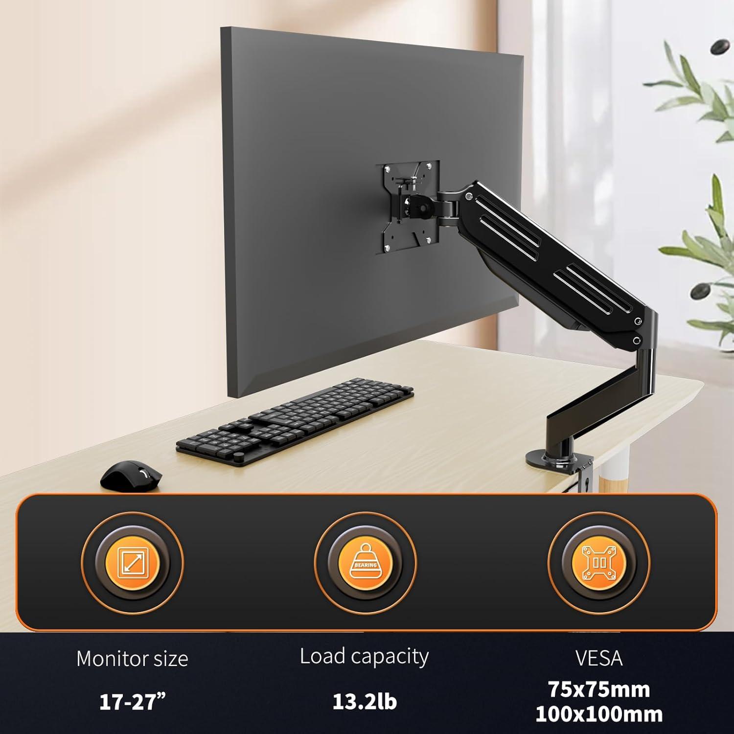 Monitor Halterung 1 Monitor 17-27 Zoll Höhenverstellbar