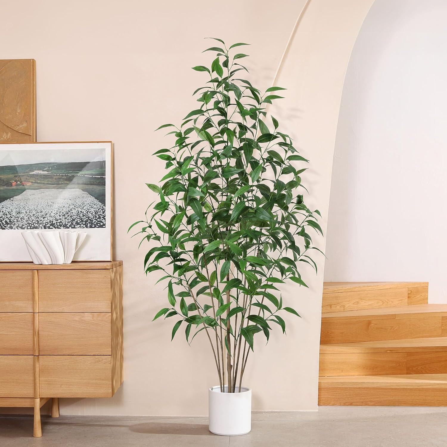 Künstliche Pflanzen Groß 180 cm Kunstpflanzen Wie Echt Plastik Fake Plant - 1 Pack
