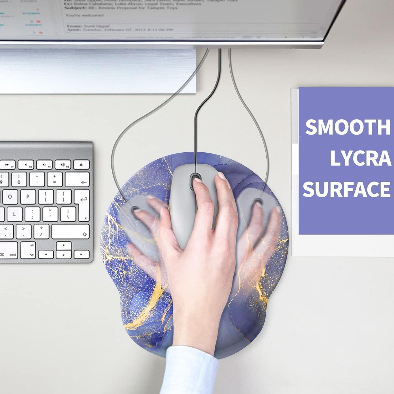 Ergonomisches Mauspad mit Gelkissen und Handauflage für Laptop und Gaming