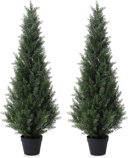 Künstlicher Zedernbaum Kunstpflanzen 125 cm im Topf 2er Pack