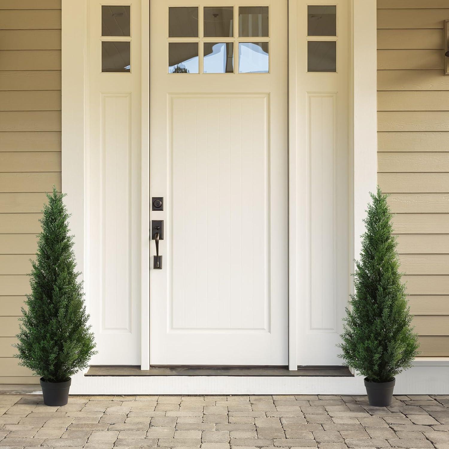 Künstlicher Zedernbaum Kunstpflanzen 125 cm im Topf 2er Pack