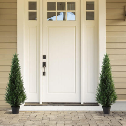 Künstlicher Zedernbaum Kunstpflanzen 125 cm im Topf 2er Pack
