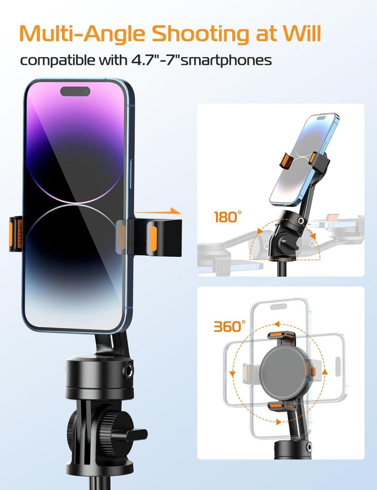 Magnetisches Smartphone-Stativ mit Bluetooth-Fernbedienung 160cm