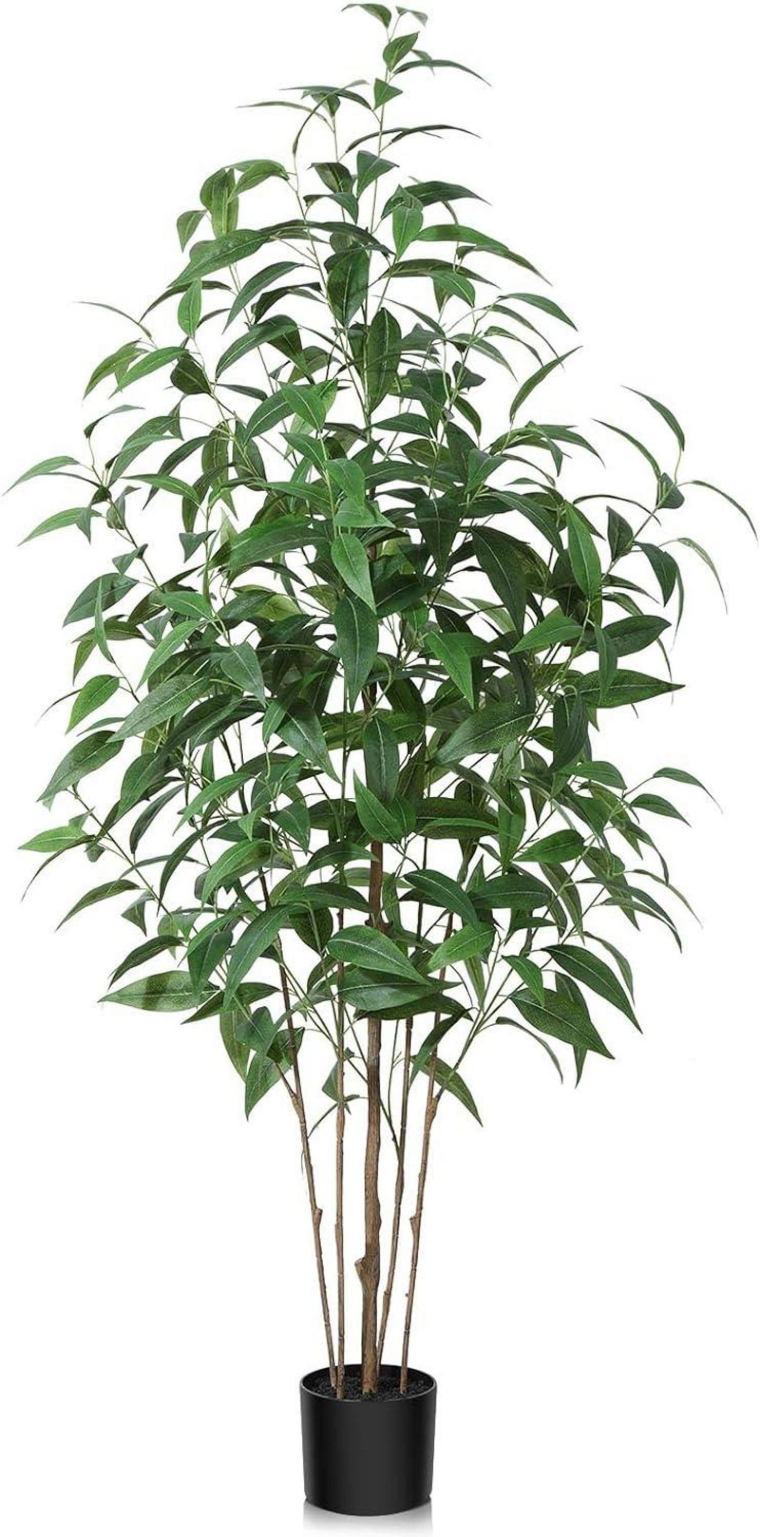 Kunstpflanzen 155 cm Plastik Fake Plant Deko Wohnzimmer Balkon