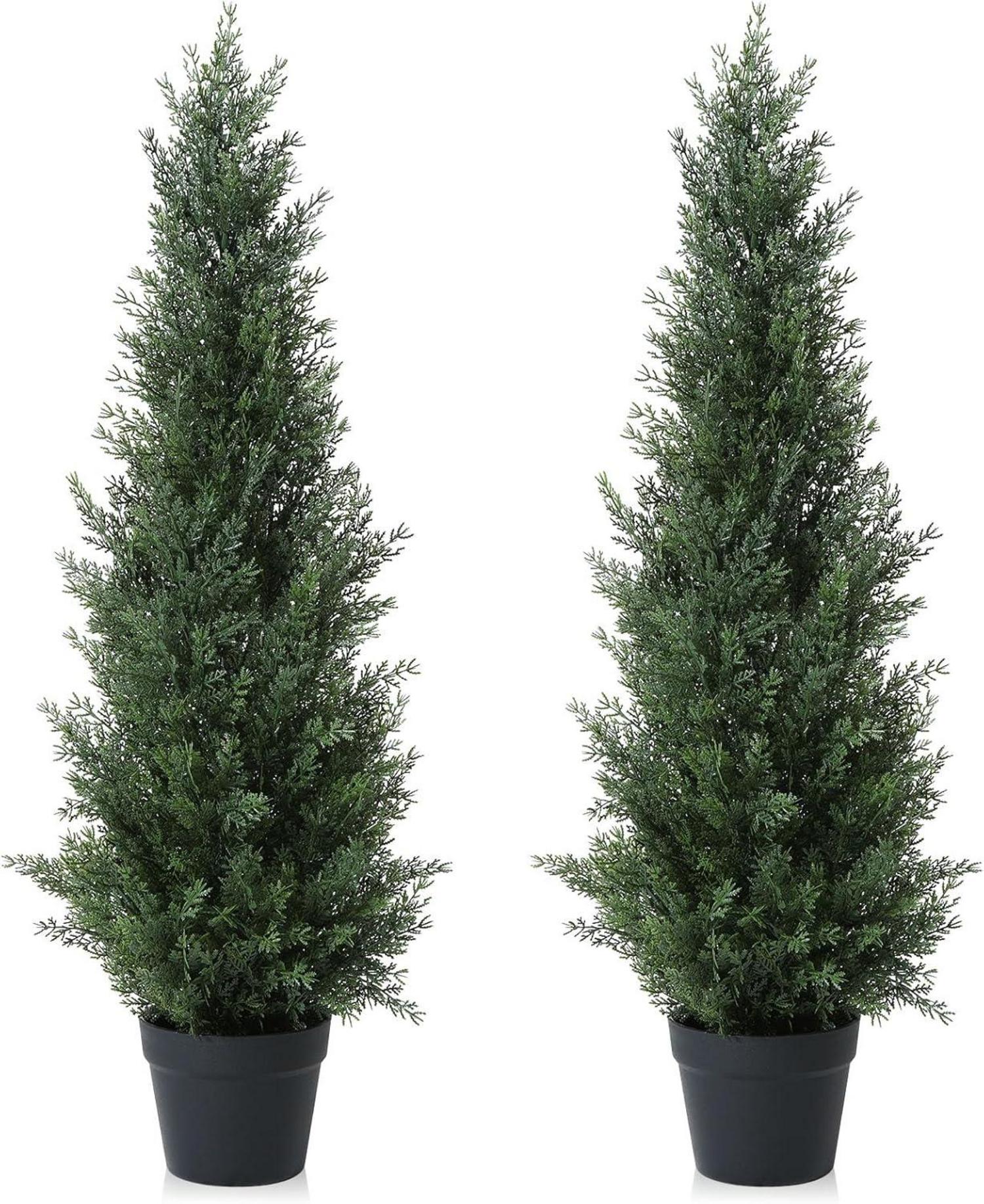 Künstlicher Zedernbaum 95 cm im Topf 2er Pack