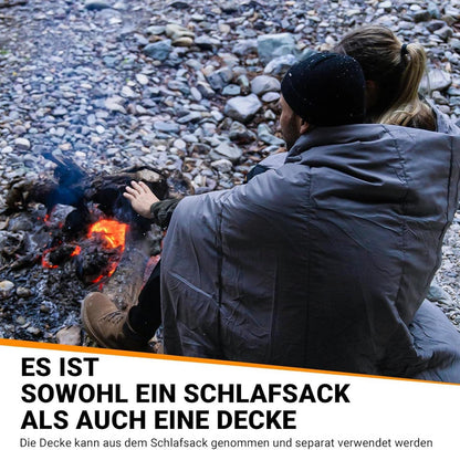 Flanellschlafsack Outdoor 3-in-1 XXL Baumwolle Warmer Camping