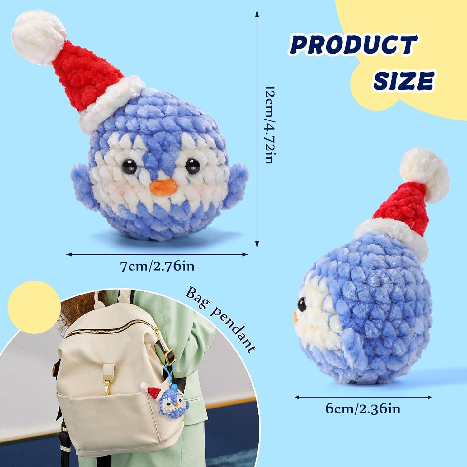 Häkelset für Anfänger mit Pinguin und Koala, DIY-Geschenk