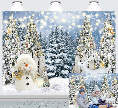 Weihnachten Fotografie Hintergrund Tannenbaum Schneemann Winter Elch