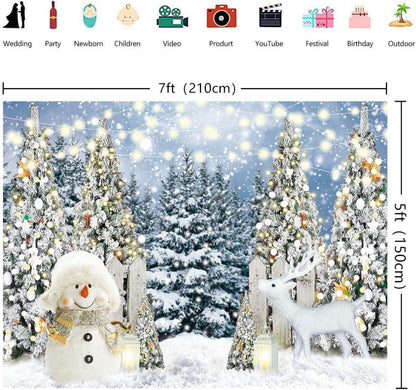 Weihnachten Fotografie Hintergrund Tannenbaum Schneemann Winter Elch