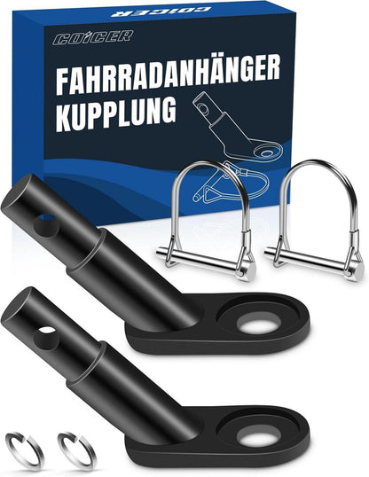 Fahrradanhänger Kupplung Adapter Sicherungsstift Schwarz 2er-Pack