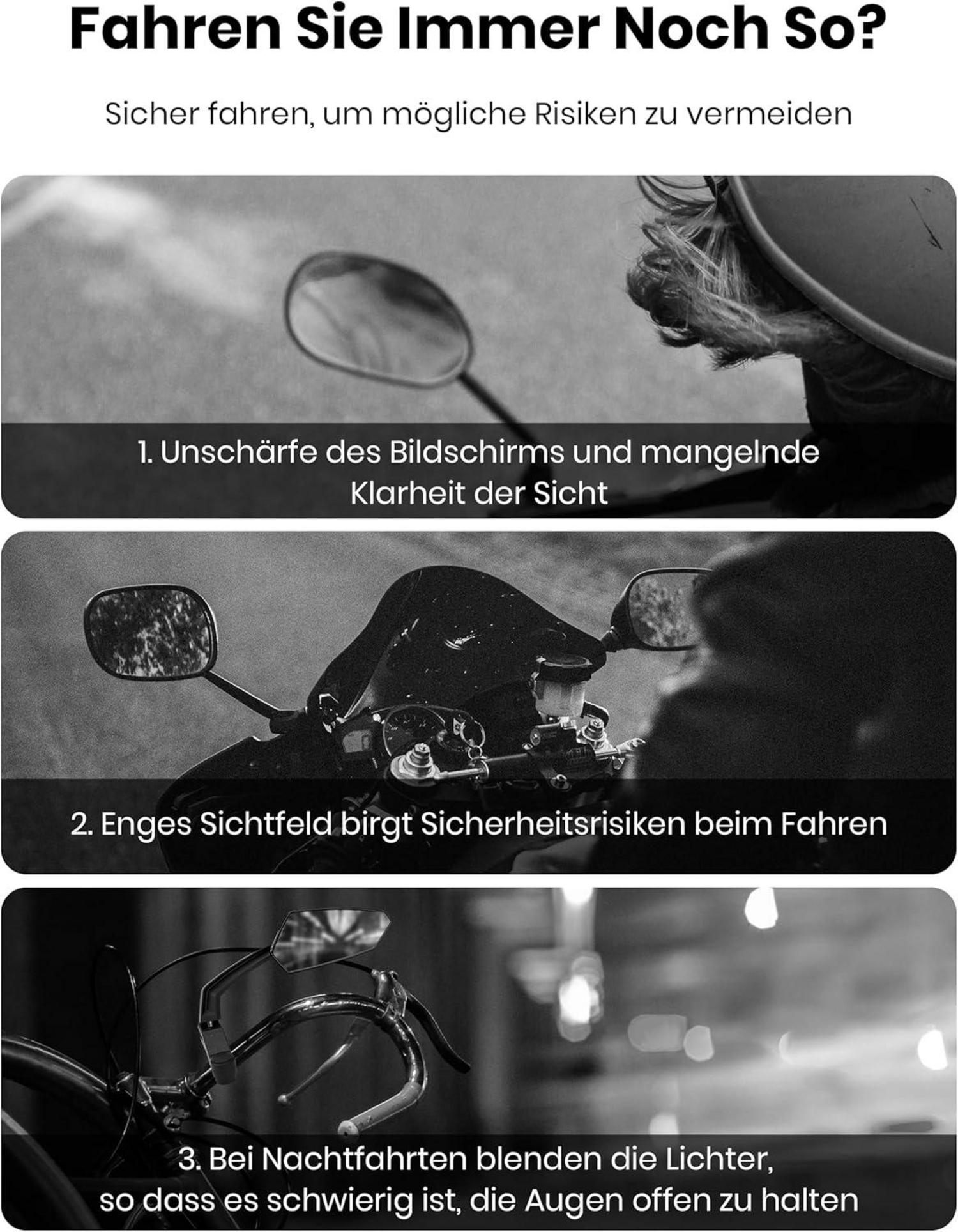 Fahrradspiegel E-Bike Links HD 360° Drehbar Klappbar Große