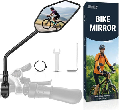 Fahrradspiegel extra große Spiegelfläche Echtglas klappbar für e-bike