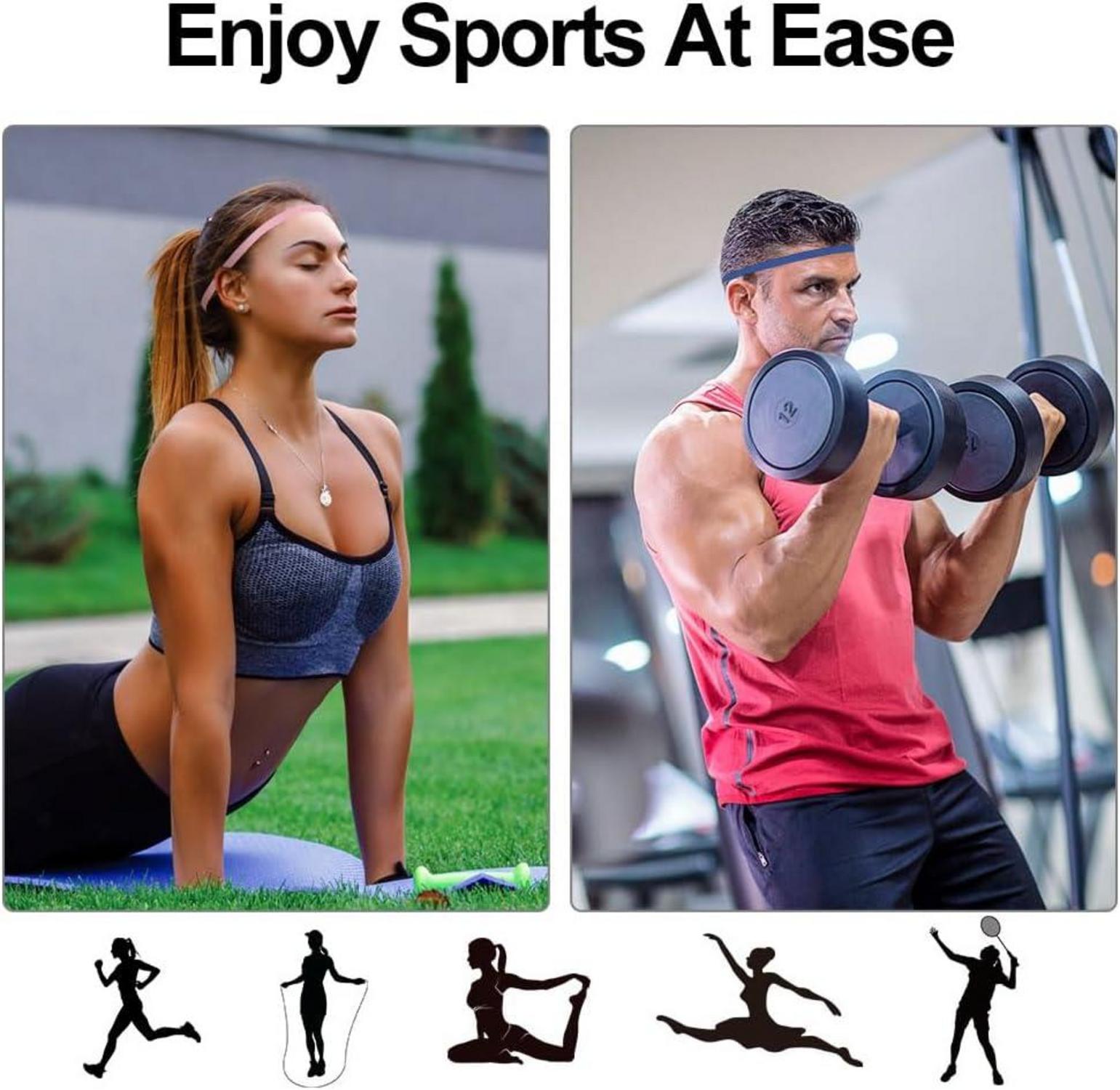 Sport Stirnbänder Unisex, elastisch, rutschfest, dünn, atmungsaktiv