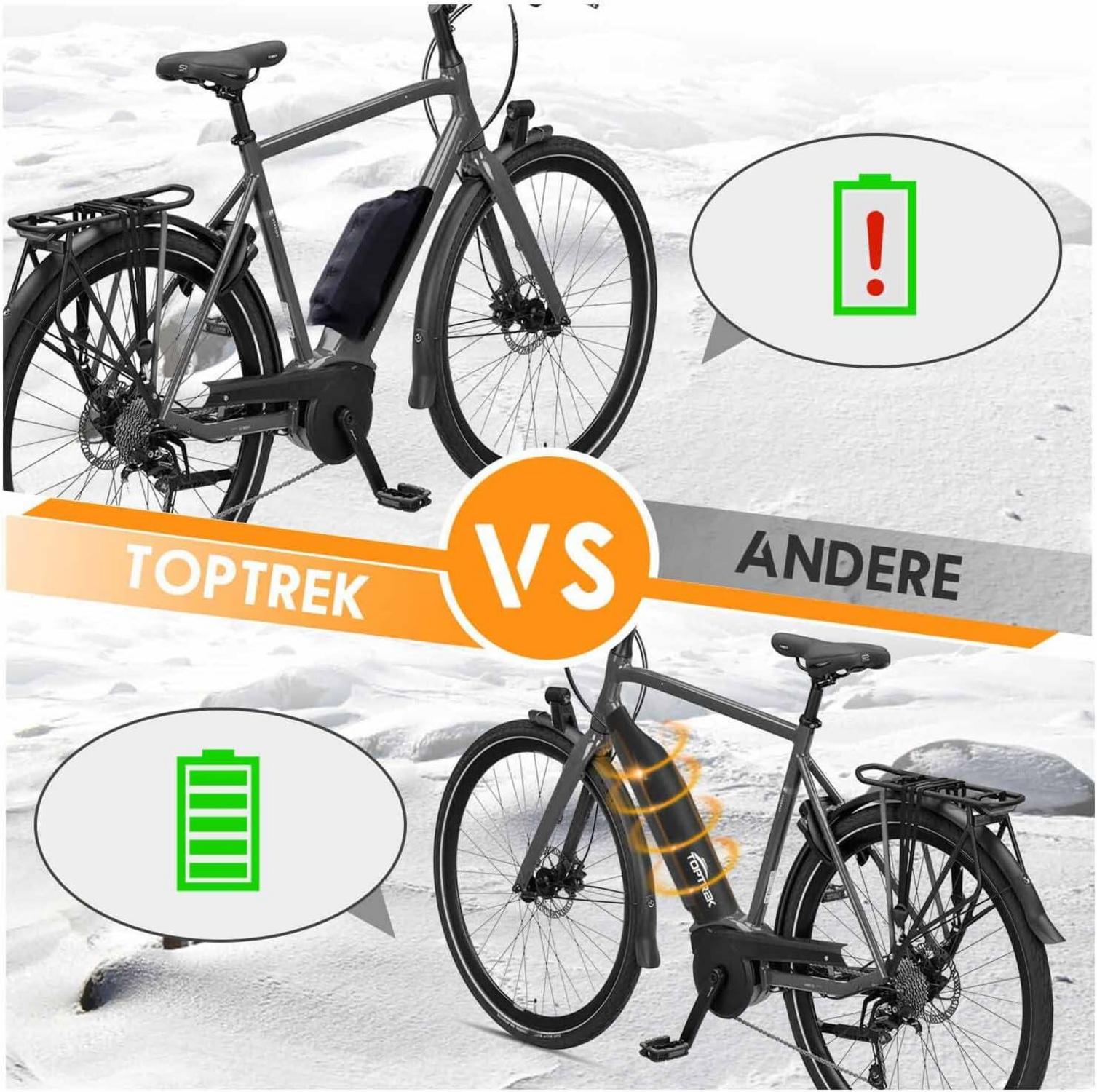 Ebike Akku Schutzhülle für Rahmenakku 28-40 cm, Kälteschutz & Staubschutz