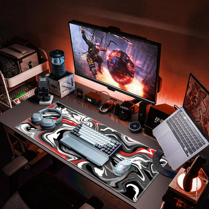 XXL Gaming Mousepad 900x400mm Fluid Art groß vernähte Kanten