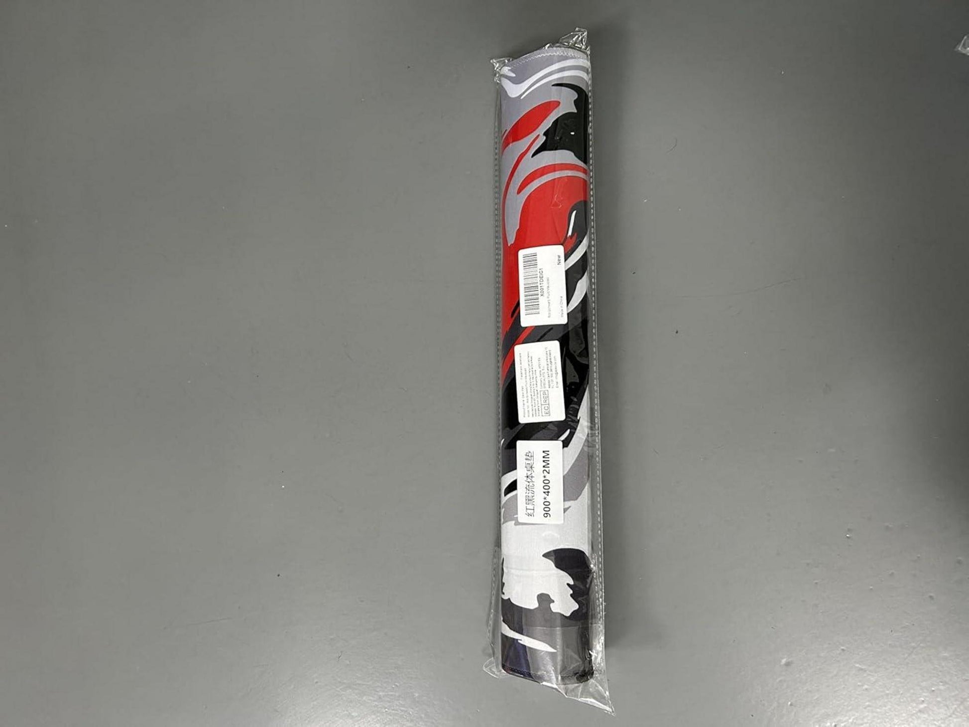 Gaming Mauspad XXL 900x400mm Fluid Art groß Wasserdicht Anti-Rutsch schwarz-Rot