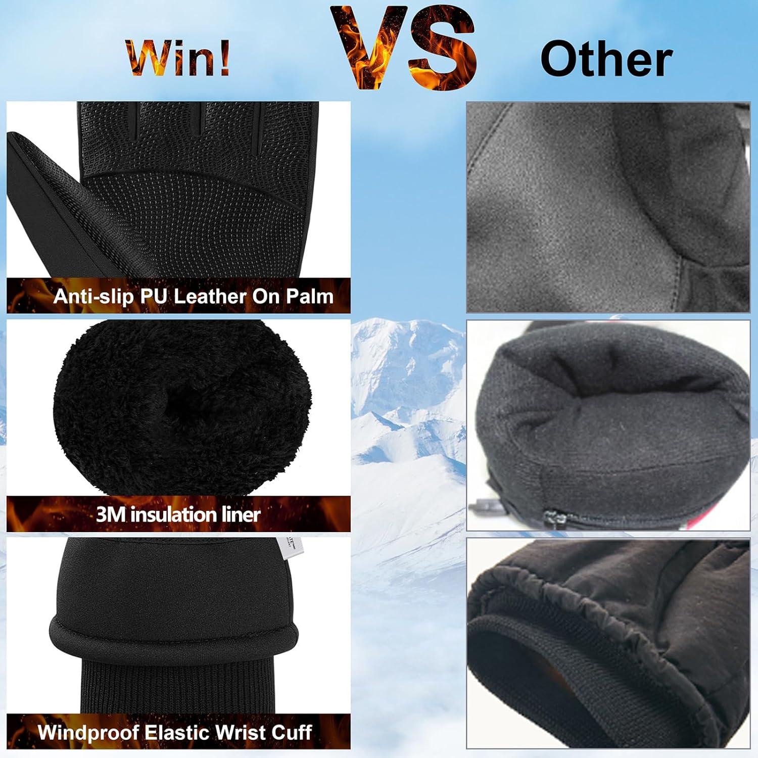 Wasserdichte Winterhandschuhe Warme Touchscreen Handschuhe