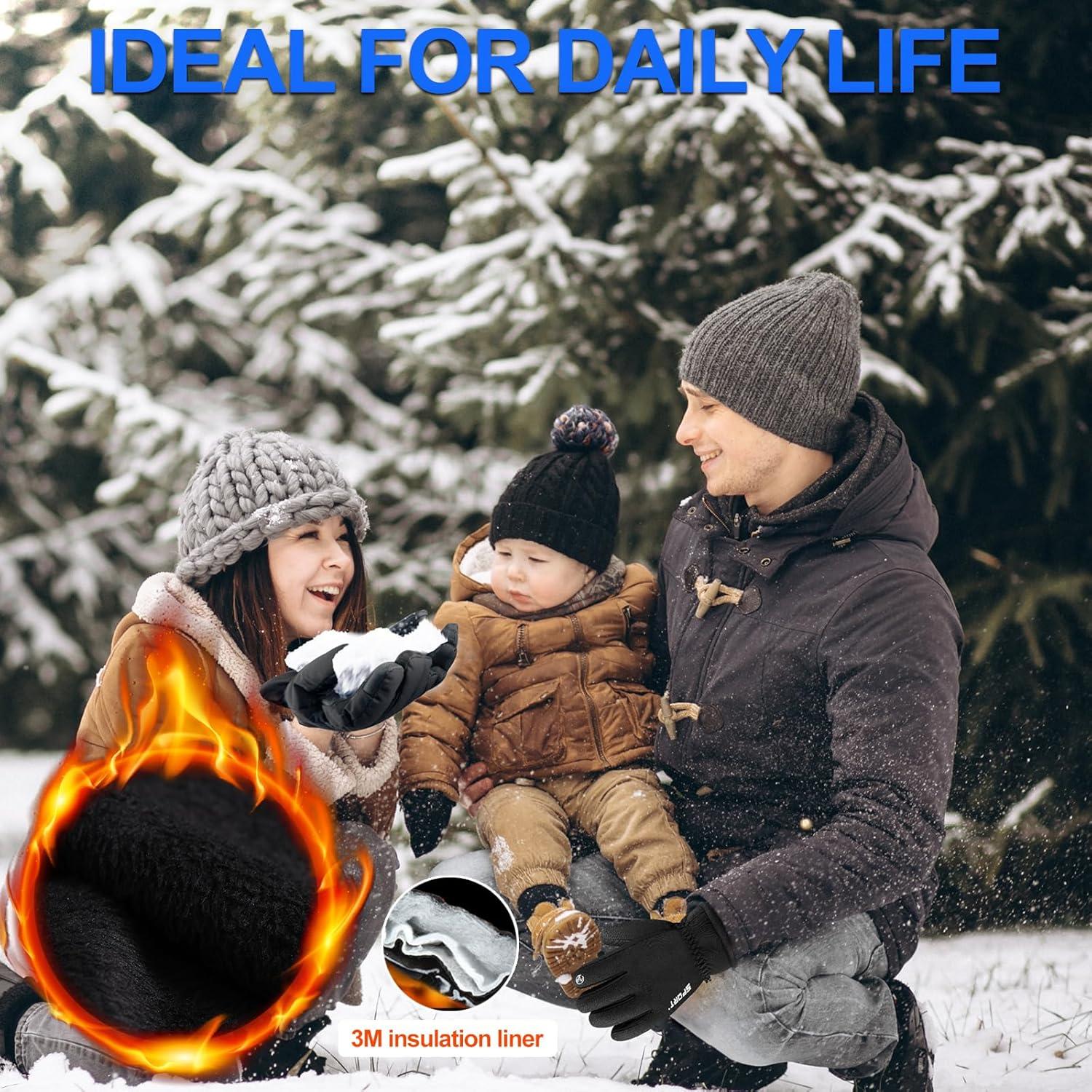 Wasserdichte Winterhandschuhe Warme Touchscreen Skihandschuhe