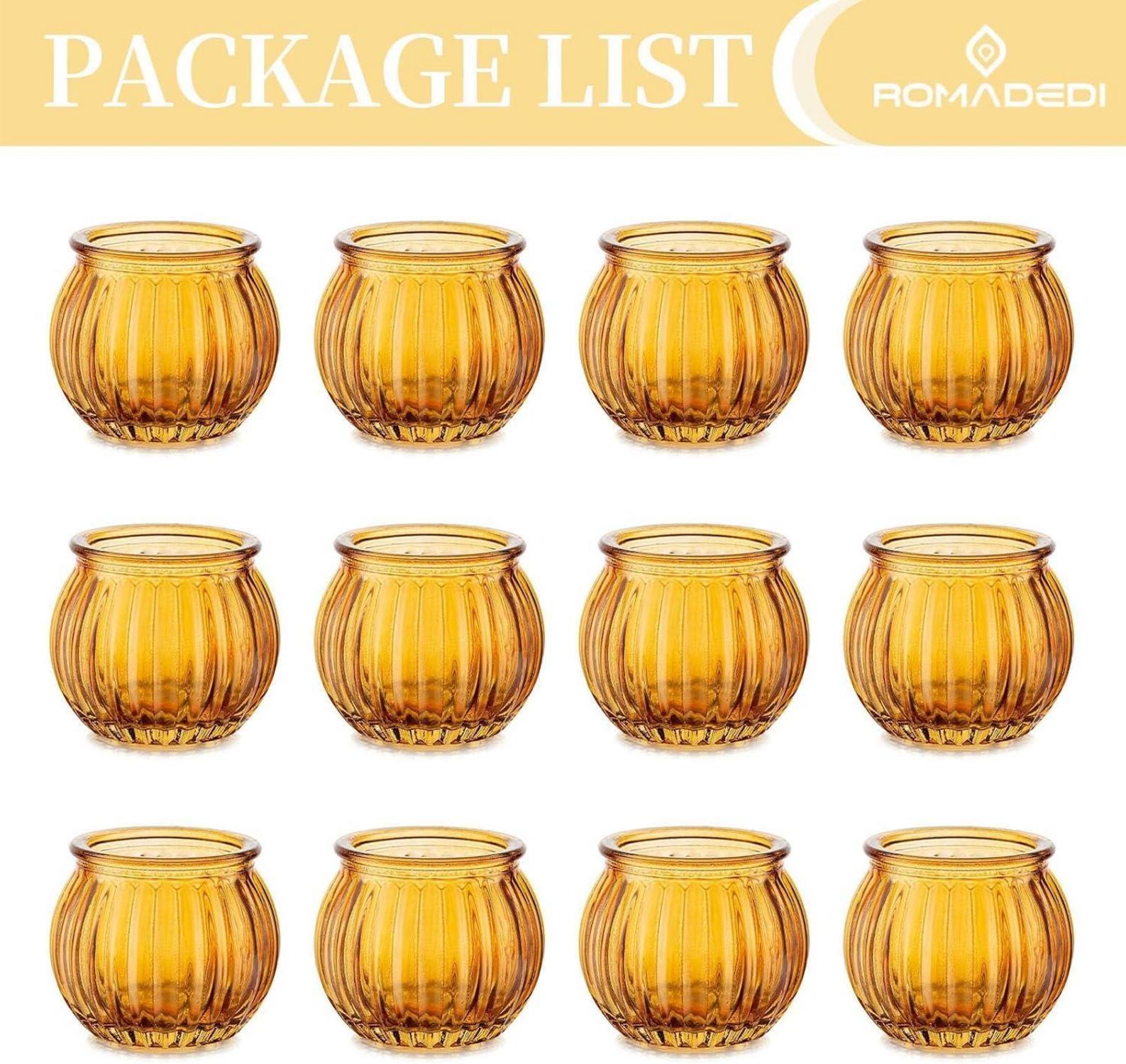 Kerzenständer Teelichthalter Glas 12er Set Tischdeko Hochzeit Party