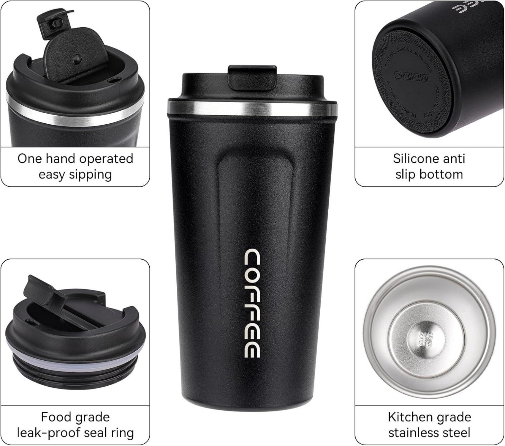 Isolierbecher Thermobecher to go, Kaffeebecher Auslaufsicher