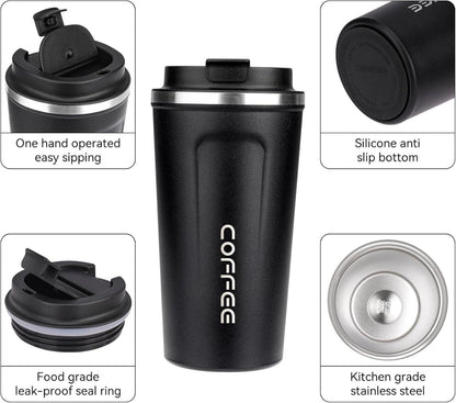 Isolierbecher Thermobecher to go, Kaffeebecher Auslaufsicher