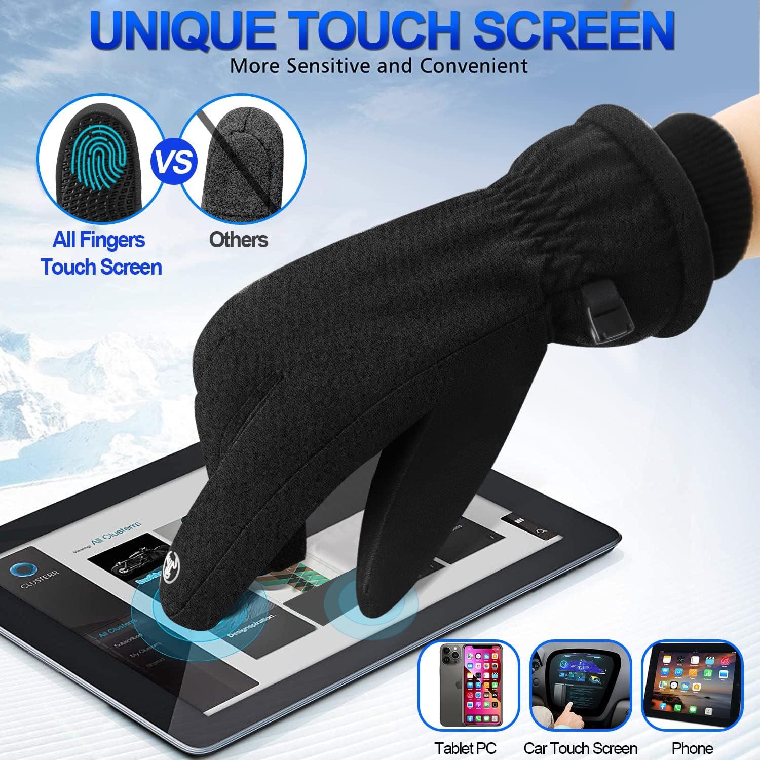 Winterhandschuhe Wasserdicht Warm Touchscreen Herren Damen Skifahren