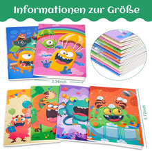 Monster Party Geschenke Set Notizbuch Stifte Tattoos