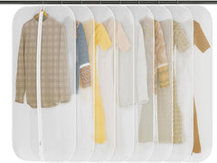 Kleidersack 8-teilig 60CM×120CM Transparent Anzug Aufbewahrung White