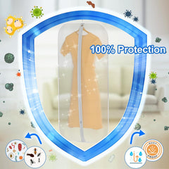 Kleidersack 8-Stück 60CM×120CM Transparent Weiß mit