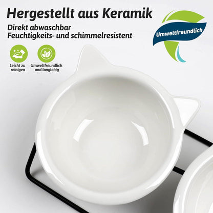 Keramik Futternapf Katze - Erhöhter