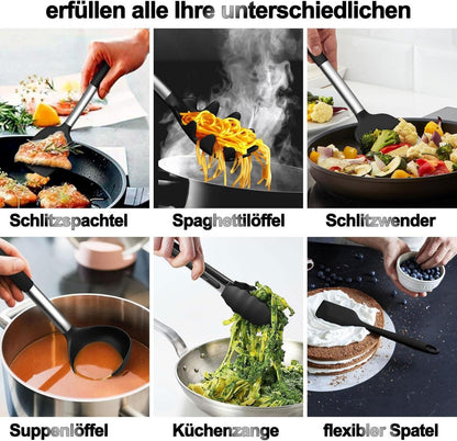 26-teiliges Silikon Kochutensilien Set mit