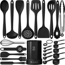 Silikon Küchenhelfer Set 25-teilig Hitzebeständig mit Utensilienhalter