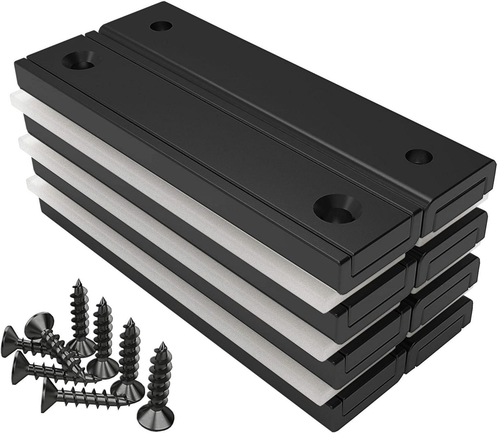 Rechteckmagnete 30 KG 60 x 13,5 x 5 mm Schwarze Epoxidbeschichtung
