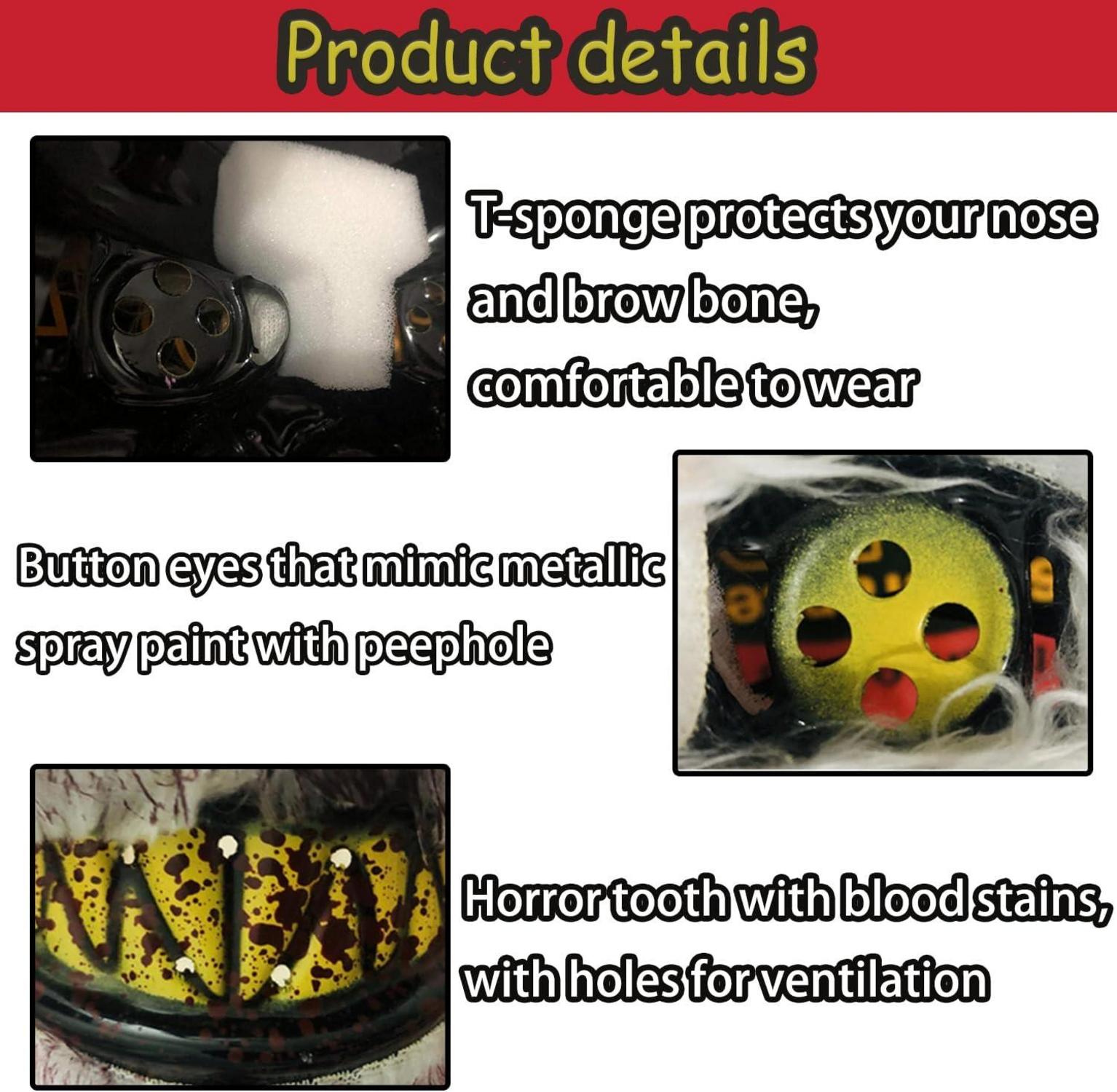 Blutige Kaninchen Halloween Maske Horror Hasenmaske für Kinder und