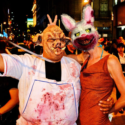 Blutige Kaninchen Maske Halloween Dekoration Gruselig Tierkopf Simulation