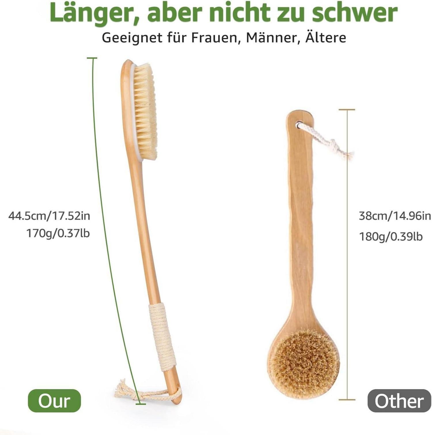 Rückenbürste Körperbürste Duschbürste Holz Naturborsten